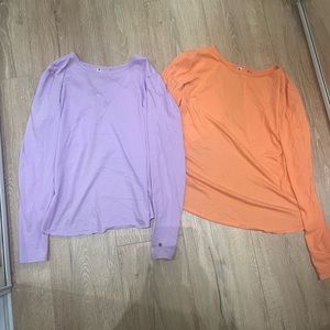 Fabletics long sleeve open back tops